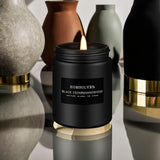 Vela perfumada de cedro negro y sándalo para hombre, vela perfumada para el hogar, vela de soja perfumada, 50 horas de duración, regalo ideal para hombres.