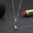 Minimalist Pure Silver Key Pendant Photo Projection Necklace - Lootquake