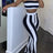 Women's Striped Camisole Vest Slim Fit Flared Pants Set - Lootquake