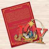 Joy Nativity Wooden Ornaments by G. DeBrekht - Nativity Holiday Decor - 8121454