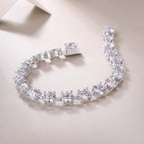 About Time Luxury Fashion Mossan Diamond S925 Silver Bracelet Comparable To Natural Diamonds - Lootquake