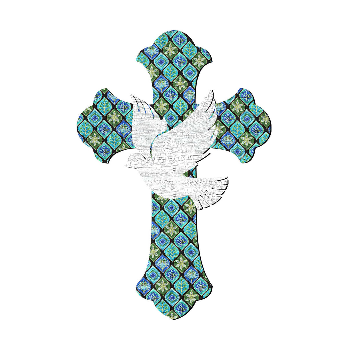 Decoración de puerta de Pascua con palomas blancas cruzadas de G. DeBrekht - Decoración de primavera de Pascua - 8191163-2H