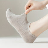 1/5 paires de chaussettes invisibles unies, chaussettes bateau unisexes simples et respirantes, bas et bonneterie pour femmes