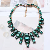 Luxurious Exaggerating Geometric Big Gem Necklace - Lootquake