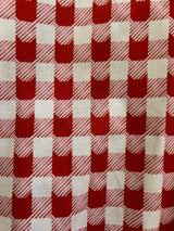 Red Check Kitties Skater Skirt