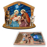 Conjunto decorativo de pesebre de la Sagrada Familia, de G. Debrekht, decoración navideña - 852764