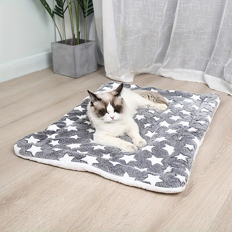 Manta de invierno de franela gruesa y cálida - Colchoneta multicolor para dormir para perros - Colchoneta para perrera