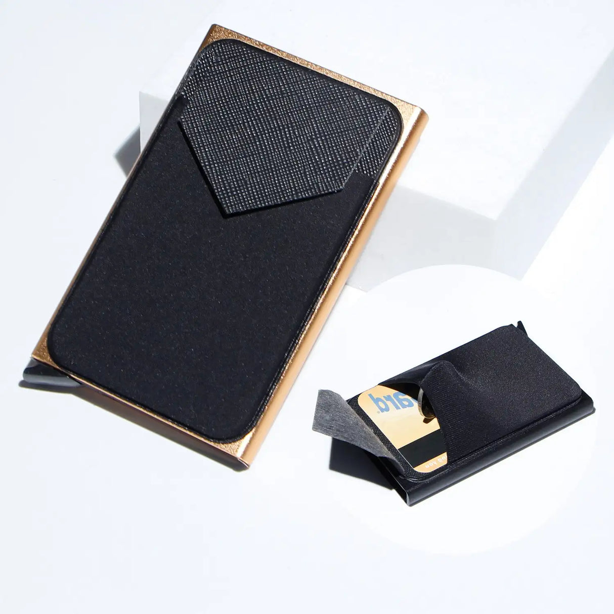 Metal Card Holder, Money Clip Aluminum Alloy Lycra Cloth - Lootquake