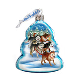 Sleigh Dogs Mercury Glass Ornament by G. DeBrekht - Wildlife Holiday Decor - 771048