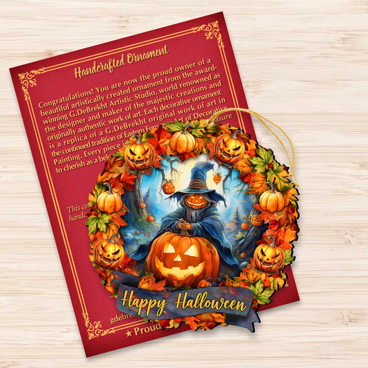 Happy Halloween Wreath Ornaments by G. Debrekht  - Halloween Decor - 8652821