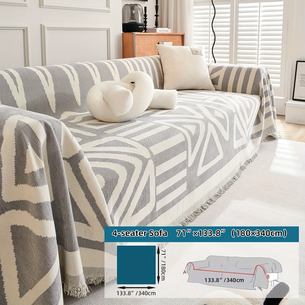 Funda de sofá estilo bohemio, antiarañazos para mascotas, antideslizante, para dormitorio, sala de estar, decoración del hogar, manta de sofá