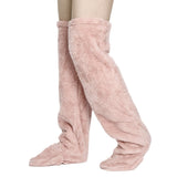 Calcetines afelpados hasta el muslo para parejas: medias de punto cálidas y duraderas por encima de la rodilla, de fácil cuidado.