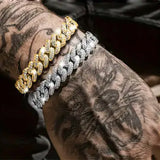 Simple Fashion And Fully-jewelled Cuban Ins Style Hip Hop Geometric Bracelet - Lootquake