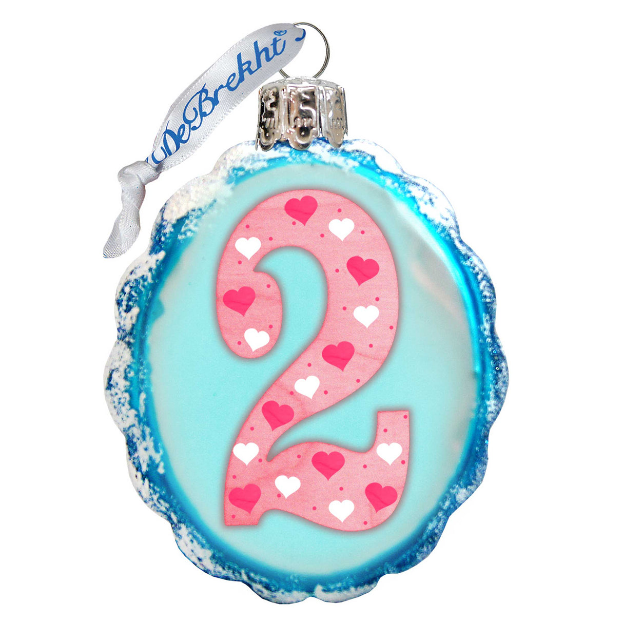 2 mini adornos de vidrio de mercurio de G. Debrekht - Decoración para familias y niños - 770002