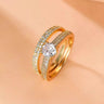 Women's Full-Diamond Stacked Ring - Lootquake