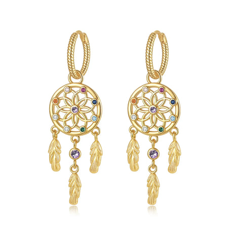 Dream Catcher Earrings Women's Minority Fashion Diamond - Lootquake