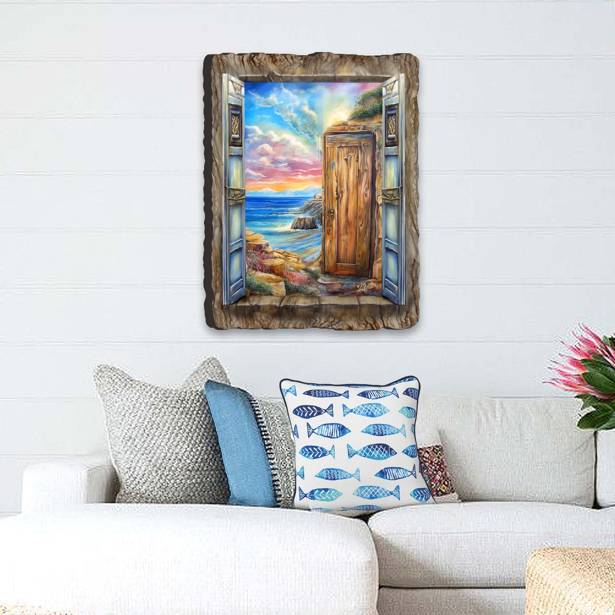 Coastal Serenity Window Wall Art by G. DeBrekht Coastal Decor - 8492106W