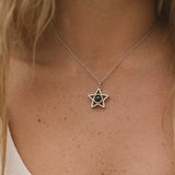 Pentagram Clavicle Chain Projection Pendant Necklace - Lootquake