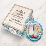 Flower Sailboat Mercury Glass Ornament by G. DeBrekht - Wildlife Holiday Decor - 777371