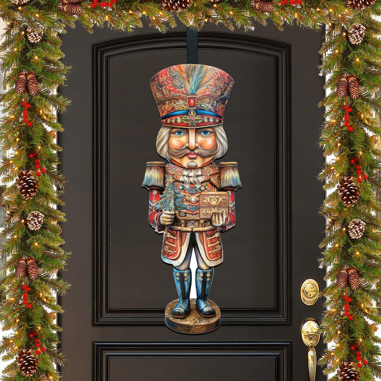 Decoración navideña para puerta con el Príncipe Cascanueces de G. Debrekht - 8611060H