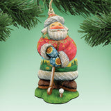 Adornos de madera de Papá Noel deportivo (juego de 3) de G. DeBrekht - Decoración navideña de Papá Noel y muñeco de nieve - 8100031S3