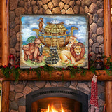 Noah's Ark Wooden Wall Art by G. DeBrekht - Nativity Holiday Decor - 8173521B