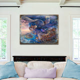 Queen of the Night Fantasy Wooden Wall Art by Josephine Wall - Fantasy Decor - 852127-JW