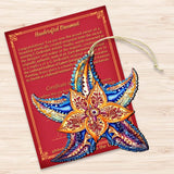 Nautical Christmas Ornaments - Mosaic Starfish Wooden Ornaments by G.Debrekht Coastal Holiday Decor - 8688180