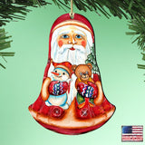 Adornos de madera de muñeco de nieve de Papá Noel de G. DeBrekht - Decoración navideña de Papá Noel - 8115012