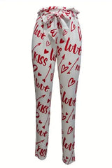 Ladies' Printed Waist Slimming And High Waisted Fashionable Pants - Lootquake