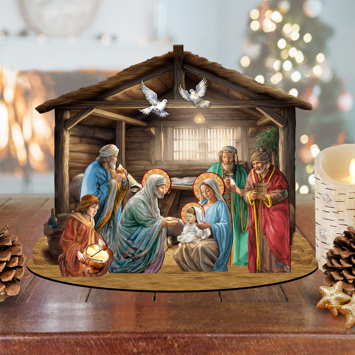Nativity Scene Decorative Village Set by G. Debrekht Nativity Holiday Decor - 852763