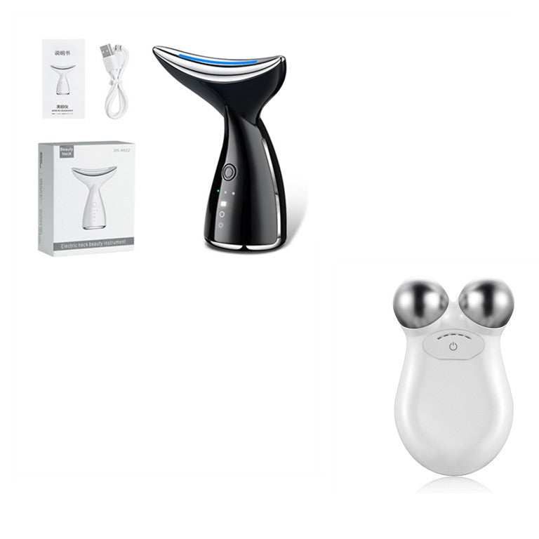 EMS Microcurrent Neck Face Beauty Device With 3 Colors LED Photon Therapy Skin Tighten Reduce Double Chin Face Lifting Devices - Lootquake