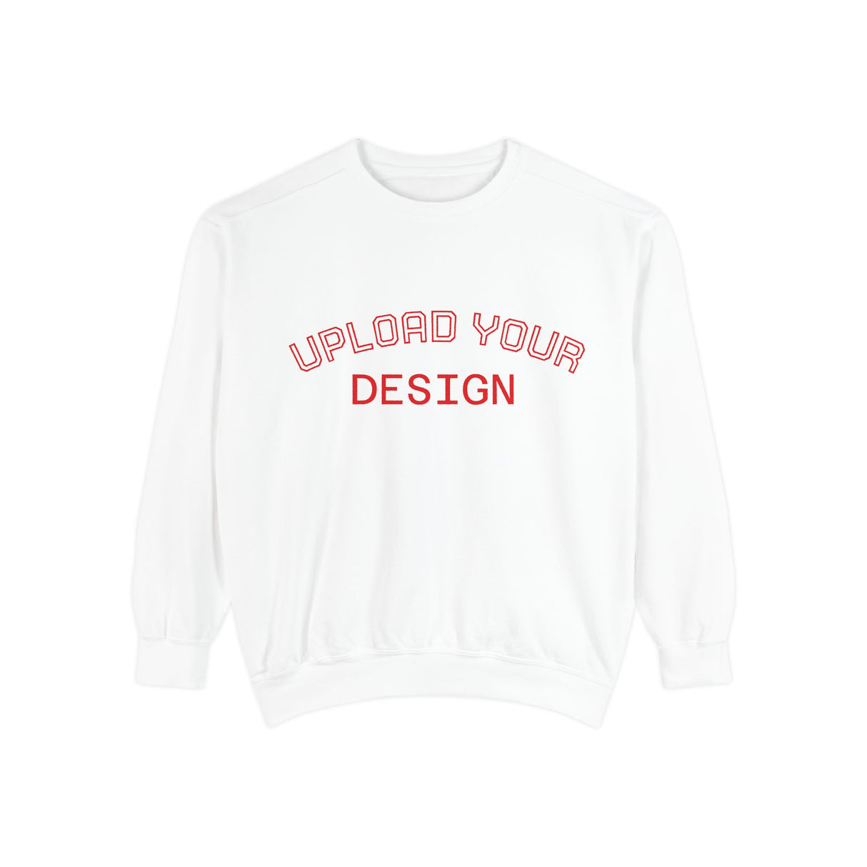 Customizable Unisex Garment-Dyed Sweatshirt, Personalized Gift, Cozy Streetwear, Casual Outfit, Unique Design Sweatshirt