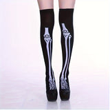 Medias altas con estampado cruzado, calcetines ajustados por encima de la rodilla estilo JK, medias y calcetería para mujer