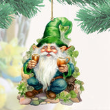 Lucky Leprechaun Wooden Ornaments by G. DeBrekht Easter Spring Decor - 8652778