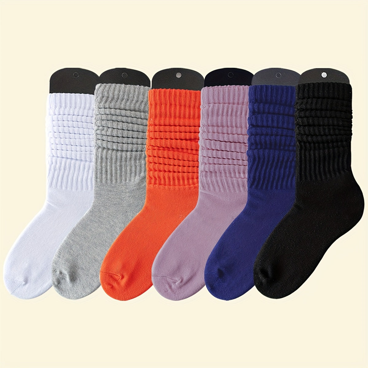 Lot de 3 paires de chaussettes mi-mollet classiques pour femme, grandes tailles, confortables et souples, pour un usage quotidien