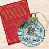 Cool Winds Father Winter Animals Wooden Ornaments by J. Bergsma - Wildlife Holiday Decor - 8591862-JB