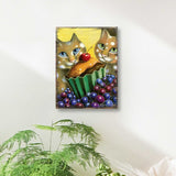 Chocolate Marshmallow Wooden Wall Art by Laura Seeley - Pets Dog and Cats Decor - 8512112B