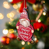 Valentine Gnome Wooden Ornaments by G.DeBrekht - Love Family Kids Decor - 8611020-S2