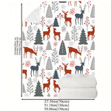 1 couverture imprimée motif cerf sur le thème de Noël, douce et chaude pour canapé, lit, voiture, bureau, camping, voyage, cadeau idéal pour toutes les saisons