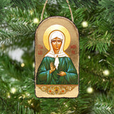 Matrona Plaque Religious Orthodox Sacred Icon Ornament - Inspirational Icon Decor - 87048