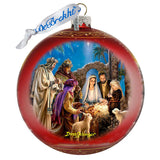 Adorno de vidrio para la Natividad de Nochebuena, edición limitada, de D. Gelsinger - Decoración navideña - 73898-1208
