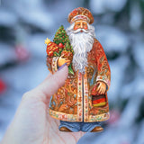 Papá Noel de todo el mundo - Papá Noel de inspiración alemana - Juego de 3 adornos de madera de G. DeBrekht - Decoración navideña de Papá Noel y muñeco de nieve - 8091304S3