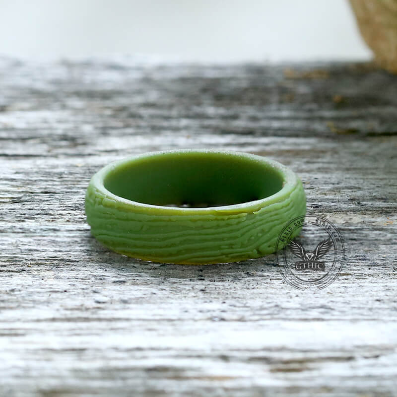 Juego de anillos de compromiso de silicona de 5,7 mm de ancho