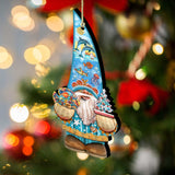 Coastal Gnome Dwarf Wooden Ornaments by G. DeBrekht - Coastal Holiday Decor - 8611014