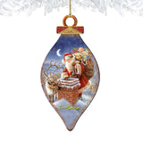 Faithful Friends Santa Wooden Ornaments by Gelsinger - Christmas Santa Snowman Decor - 8041050-0105