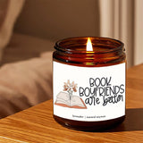 Sweet Book Lover Gift For Bookworm Bestfriend Her Him Gf Bf Girl Boy Women Man Gag Fun Cool Trendy Stuff Birthday Christmas Thanksgiving Anniversary Graduation Idea 2024 Unique Ornament Decor Lavender Scented Candle Small Box