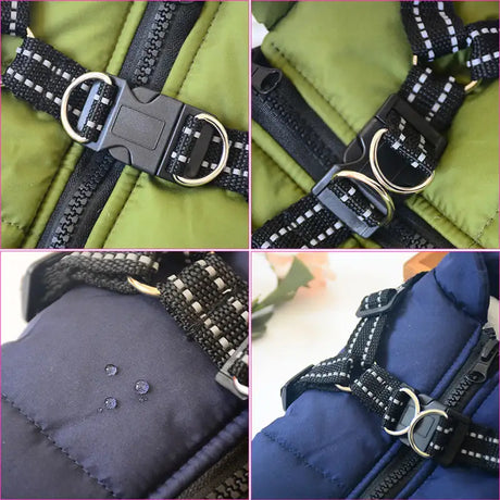 Waterproof Dog Clothes Winter Dog Coat With Harness Warm Pet Clothing Big Dog Jacket Chihuahua Labrador Coat Costume - Lootquake