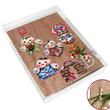 Giggles and Gifts Decorative Wooden Clip-on Ornaments Set of 6 by Jamie Mills-Price - Christmas Decor - 8090048C-MP-S6