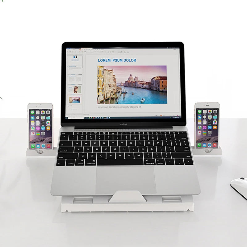 Portable Folding Laptop Stand - Aluminum Alloy, Multifunctional